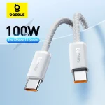 Baseus 100W USB C Cable For iPhone 16 15 Plus Pro Max Type (New)