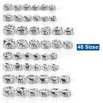 5 Dental Crowns Preformed Metal Crown Stainless Steel Temporary Crowns Dentistry Orthodontic Material (New)