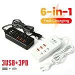 6 in 1 USB Charger Multiport Type C Hub Adapter with PD Fast (New)