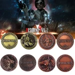 Residents Evils Commemorative Lion Badge Statue Decryption Coins Keychain RPD Raccoon City Police (New)