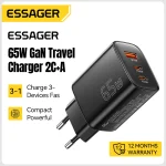 Essager 65W GaN Charger USB Type C Charger PD QC4.0 (New)