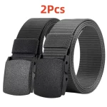 2 Automatic Buckle Nylon Belt Outdoor Hunting Multifunctional Tactical Canvas Belt High (New)