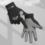 Breathable Sports Gloves Ice Silk Full Finger Gloves Anti Slip Sun Protection Riding Sunscreen (New)