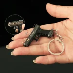 4cm Mini Gun Model Keychain TtiG34 Model Jewelry Metal Pendant Key Chain Chaveiro (New)