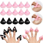 10 30 Triangle Mini Velvet Powder Puff Foundation Face Concealer Applicator Cosmetic Finger Sponge (New)
