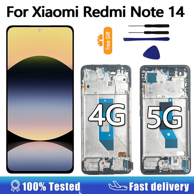 S961c26a7f13b470495e58b3dc7a68bfdX AMOLED Xiaomi Redmi Note 14 4G 24117RN76G LCD Display (New) - Image 1