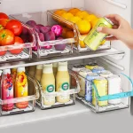 Clear Fridge Organizer, Refrigerator Organizer Bins ,Fridge Organizers and Storage Containers for Fruit, (New)