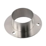 38 51mm Stainless Steel Flange Seat Wardrobe Hanger Rails Wall Rail Round Connection Flange (New)