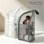 1 2 EVA Mesh Cosmetic Bag Travel Stand Storage Makeup Bag Organizer Female Make (New)
