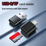 Mini Type C SD TF Memory Card Reader Dual Interface USB 2 Adapter External Storage (New)
