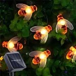 AlliLit Solar String Light 20 LED Cute Bee Outdoor Wedding Garden Patio Party (New)