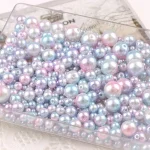 30g Mix Size Mermaid Color Acrylic Pearl Loose Spacer Beads For Jewelry Making (New)