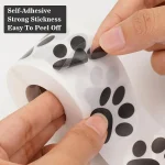 Clear Paw Prints   Strong Self Adhesive Pet Stickers, No Mess Removal, for Dog & (New)