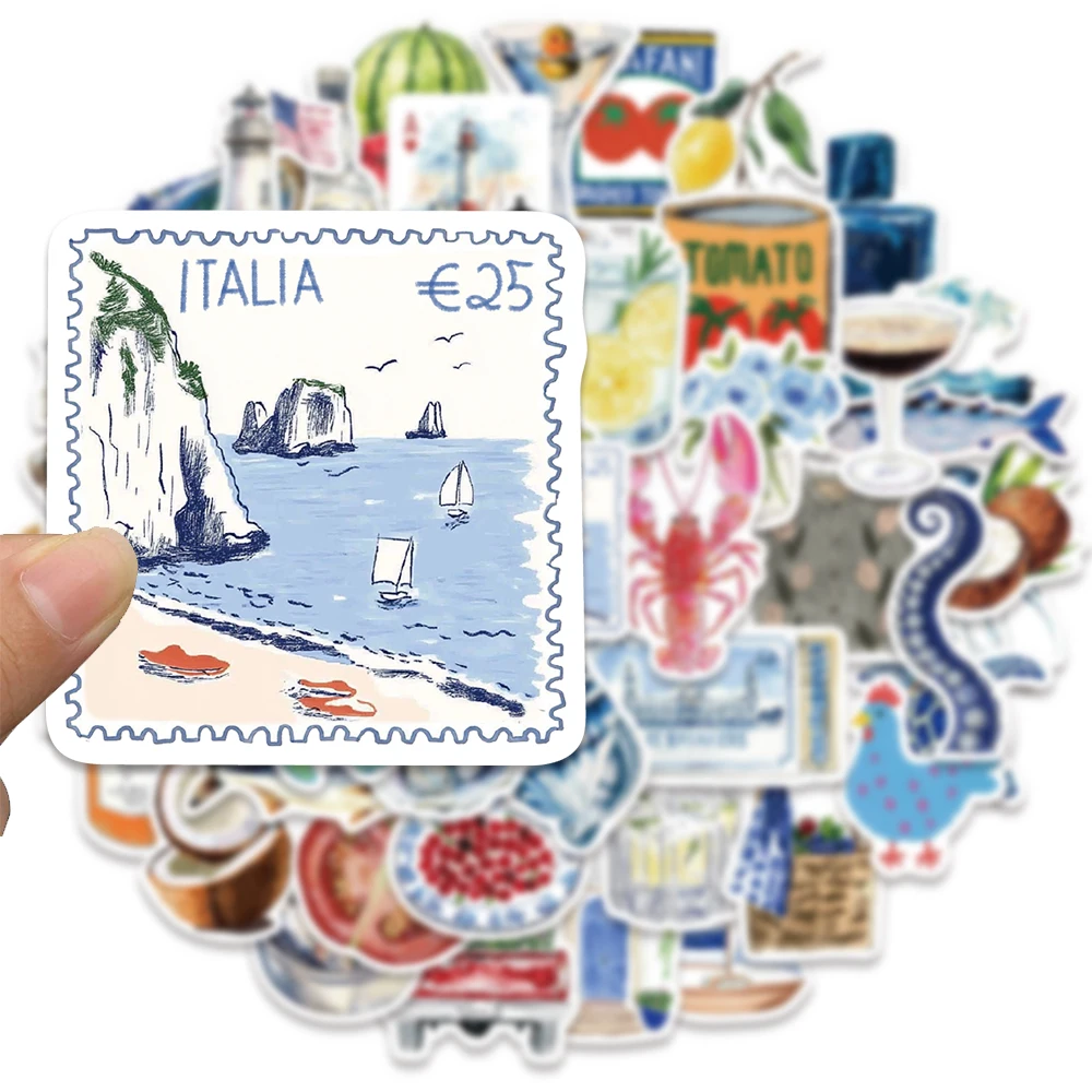 S97eb4c1b9da046eda1200ca8867d50c3Q 50 Open Sea Stickers for Luggage, Skateboarding, Luggage, Refrigerator, Mobile Phone, Sailing, and (New) - Image 1