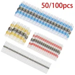 50 100 200 Waterproof Solder Seal Heat Connector Shrink Butt Connectors Lug Terminals Electrical Wire (New)