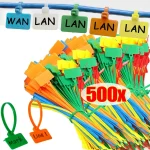 500-100Pcs Cable Labels Tags Nylon Cable Tie Tag Cable (New)