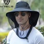 UV Protection Hat with Face Mask Breathable Insect Protection Wide Brim Fishing Hat (New)
