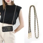 PU Leather Metal Chain Accessories Crossbody Shoulder Portable Wrist Bag Chain Strap Replacement (New)
