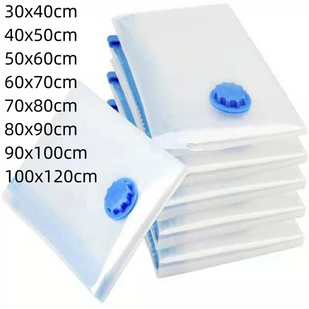 S989976b780744e2699326a26e6db68279 Vacuum Storage Bags With Valve Folding Compressed Space Saving Clothes Storage Big Size (New) - Image 1