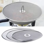 1 Kitchen Oil Proofing Lid Filter Foldable Handle Frying Pan Cover Splatter Screen (New)