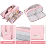 Pen Bag for Girls Boy School Student Office Stationery Organizer Large Capacity Pencil (New)