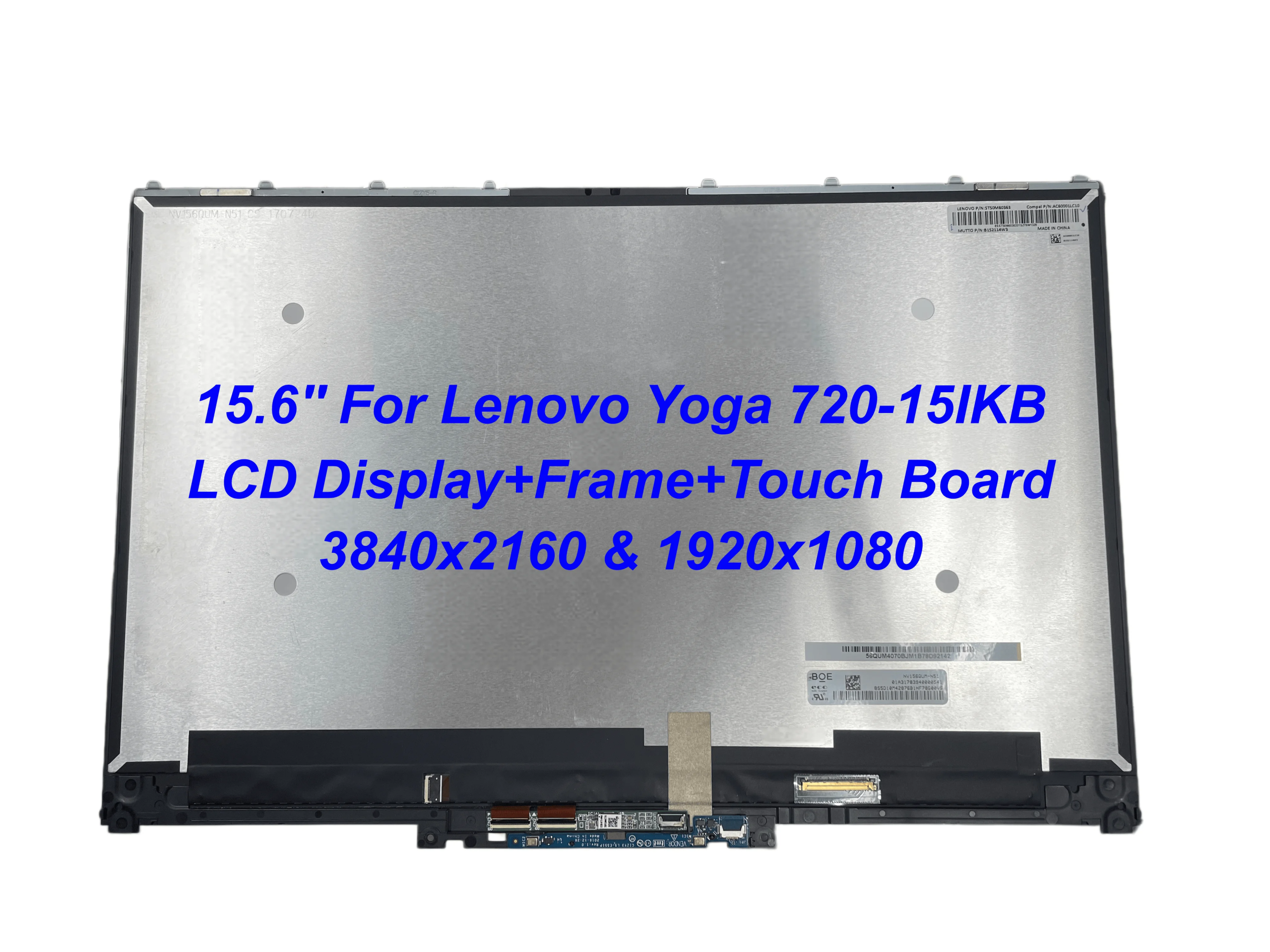 S9a02e25e09b14cbbb83056fb885bcc16S Original 15.6‘’ FHD UHD For Lenove Yoga 720-15IKB Yoga 720-15 LCD Touch Screen Assembly With Frame and Board 5D10N24288 (New) - Image 1