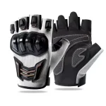 Breathable Motorcycle Gloves Half Finger Wear Resistant Anti Slip Racing for Outdoor Cycling Electric Bike (New)