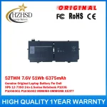 52TWH 7.6V 51Wh 6375mAh Battery Dell XPS13 7390 2-in-1 (New)