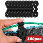 10 100 Heavy Duty Lock Grip Plastic Clips Greenhouse Shade Cloth Fix Clamp Tarp (New)