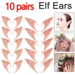 1 10pair Elf Ears Cosplay Decoration Latex Fairy Angel Elf Ears Masquerade Party Costumes (New)