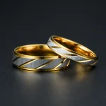 Unique Wave Pattern Couple Rings For Men Women High Quality Stainless Steel Ring (New)