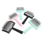 Pet Grooming Comb Shedding Hair Remove Needle Brush Slicker Massage Easy To Cleaning (New)