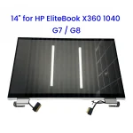 14" for HP Elitebook X360 1040 G7 1040 G8 Complete Upper Half LCD Touch Display Screen Assembly Replacement FHD/FHD Privacy/UHD (New)