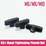 M6 M8 M10 Head Diameter 65#T Type Plum Bakelite Wing Hand Tighten Nuts (New)