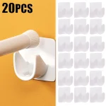 2 20 Shower Curtain Rod Holder Hook Strong Self Adhesive Adjustable Wall Curtain Fixed Clip (New)