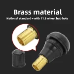 10 TR412 Snap in Black Rubber Tubeless Tire Tyre Valve Stems for ATV Car (New)
