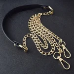 120cm Metal Bag Chain Replacement PU Leather Bags Straps for DIY Handbag Handles (New)