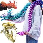 5 1 Giant90 30cm 3D Printed DragonStatue Figurine, Articulated Jointed Colorful Collectible Home Office DecorDesktop (New)