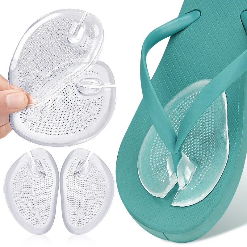 S9e84fdd1a0f04174a5c6d370b4d58399W Silicone Slipper Forefoot Pads, Flip Flop Pads, Foot Care Massage Pads, Non Slip Cushioning (New) - Image 1