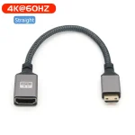 4K Mini hdmi to HDMI compatible Female Elbow short cable.HD mini to standard Video (New)