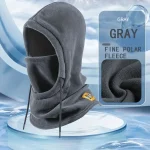 Winter Warm Hooded Hat Windproof Thickened Polar Fleece Ski Cycling Neck Cover Mask (New)
