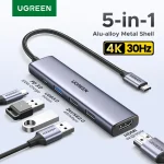 UGREEN USB HUB 5 in 1 Type C to 4K HDMI PD100W USB3.0 HUB Multiport Adapter (New)