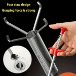 90 160cm Multifunctional Pipe Dredging Tool Bendable Drain Auger Sewer Hair Cleaning Claw Spring (New)