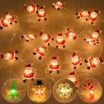 2M Fairy String Lights Santa Claus Snowman LED Garland String Lights Bedroom Garden (New)