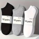 5 10 Pack Unisex Comfort Fit Ankle Socks for All, Breathable & Lightweight   Ideal for (New)