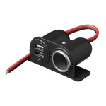 Multifunction Cigarette Lighter Ports Socket 2 USB 3.1A 3100ma Car Charger Camper Multi Plug (New)