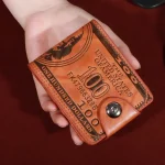 Mens Trendy Leather Wallet with USD Print Multiple Card Holders High Capacity (New)