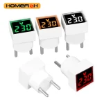 Digital AC Voltmeter Indicator, Digital Voltmeter, No Wiring Required, Euro Plug, Voltage Measurement (New)