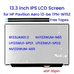 13.3' LCD Screen Panel Replacement for HP Pavilion Aero 13-be TPN-W152 B133UAN01.3 NV133WUM-N65 A65 LP133WU1-SPD1 SPD2 EDP 30pin (New)
