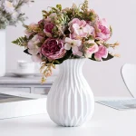 1 Water Cultivation Imitation Ceramic Plastic Vase Living Room Plastic Home Vase, Modern (New)
